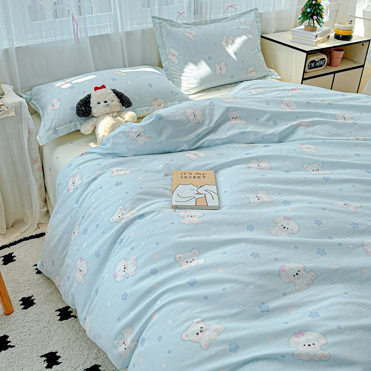 91家纺网 家纺一手货源 找家纺 恩泽家纺 2026春夏新款全棉纯棉12868印花四件套（提供买家秀，预留缩水率） 小甜心