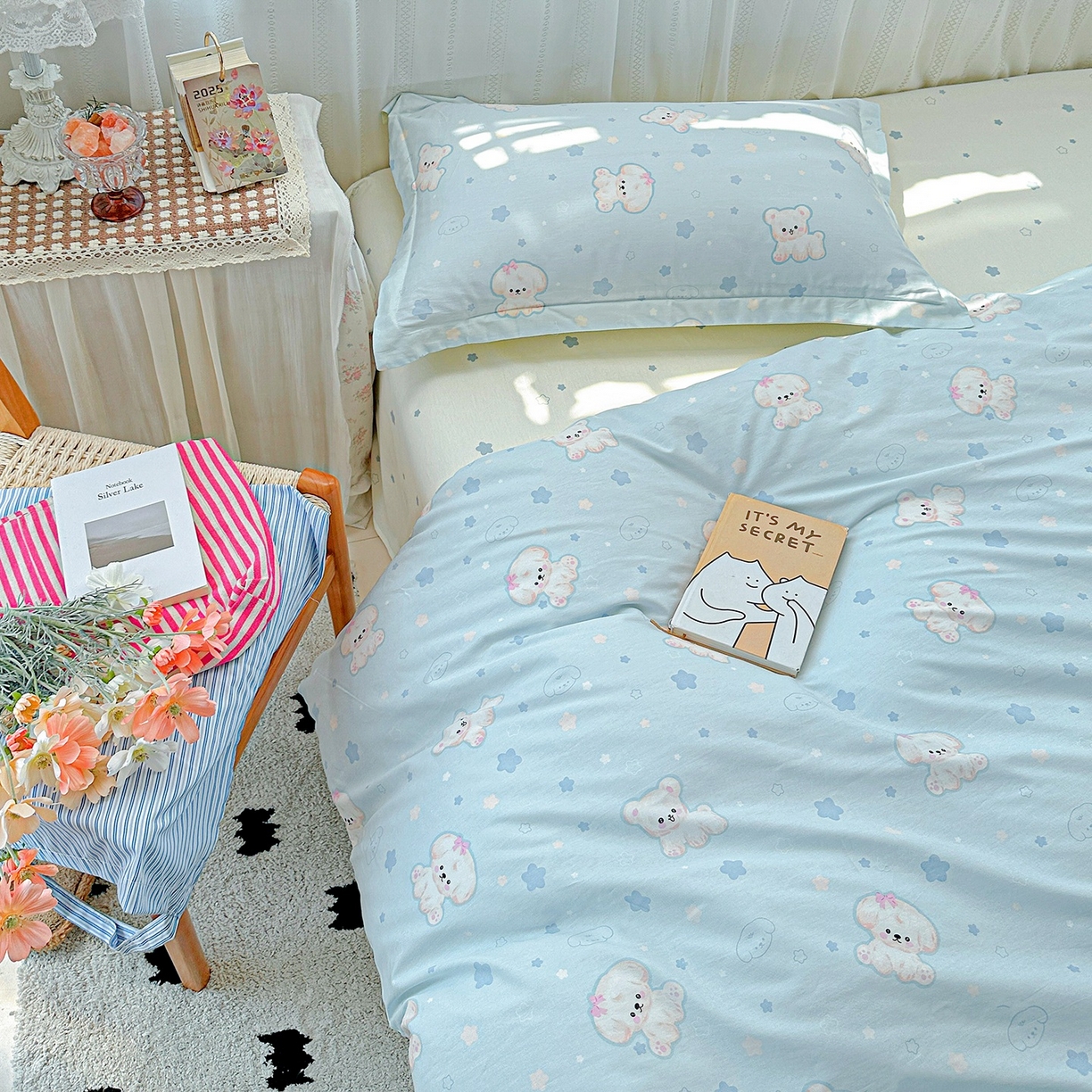 91家纺网 家纺一手货源 找家纺 恩泽家纺 2026春夏新款全棉纯棉12868印花四件套（提供买家秀，预留缩水率） 小甜心