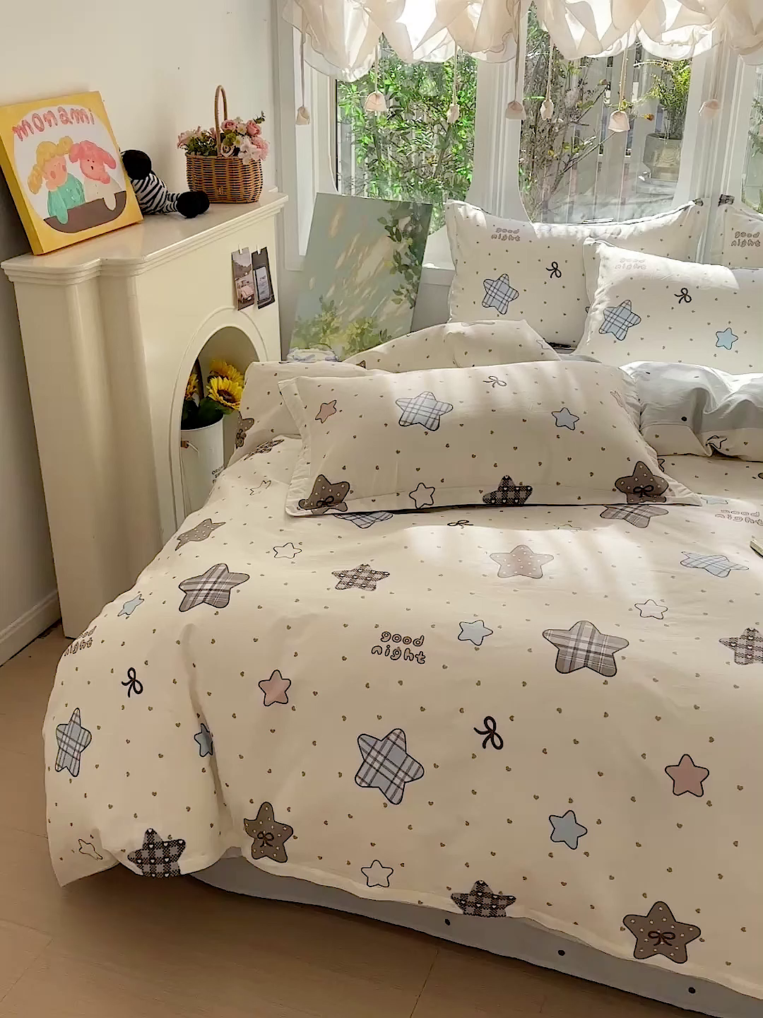 91家纺网 家纺一手货源 找家纺 恩泽家纺 2026春夏新款全棉纯棉12868印花四件套（提供买家秀，预留缩水率） 星动情节