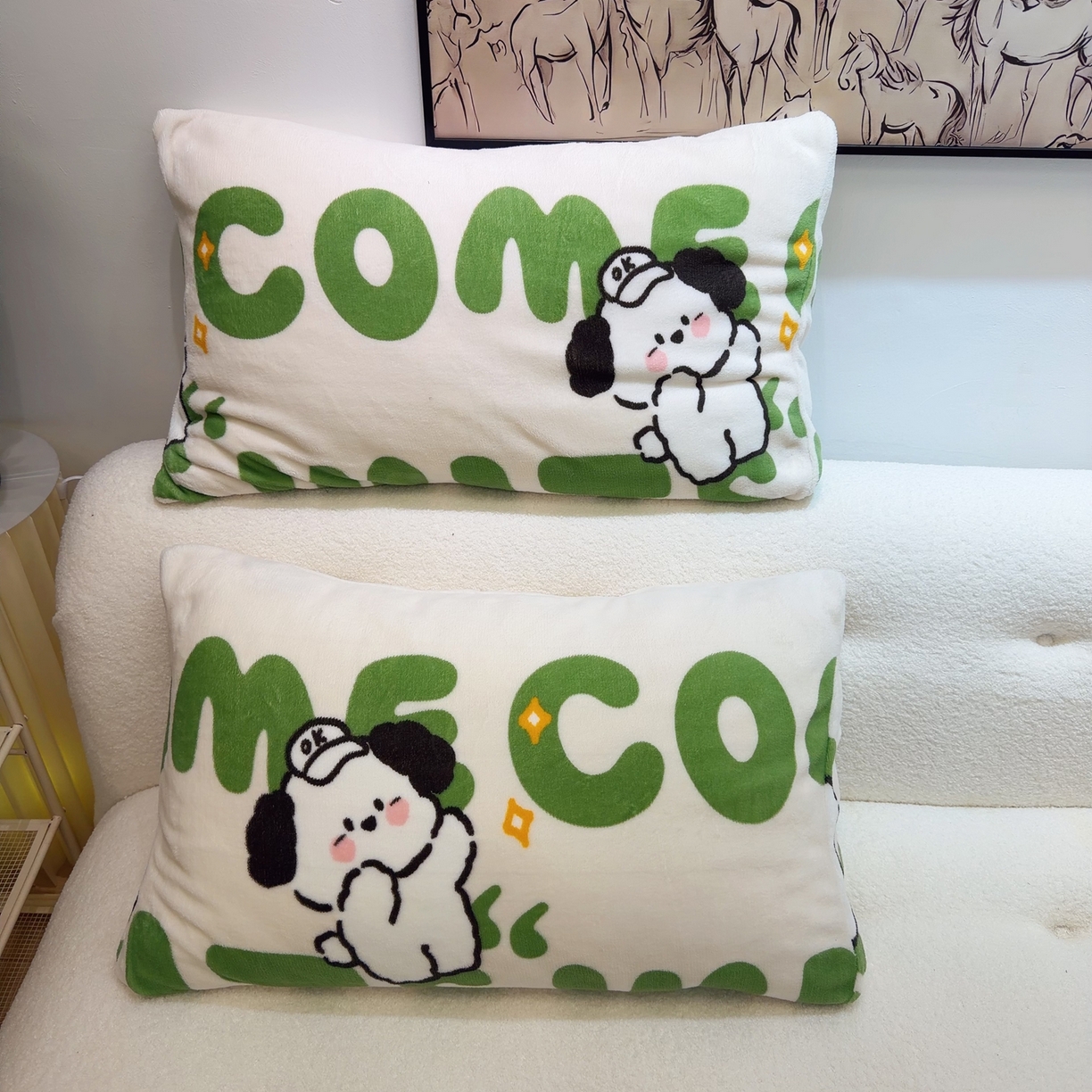 91家纺网 家纺一手货源 找家纺 润缦 2026新款卡通单枕套 屁屁狗