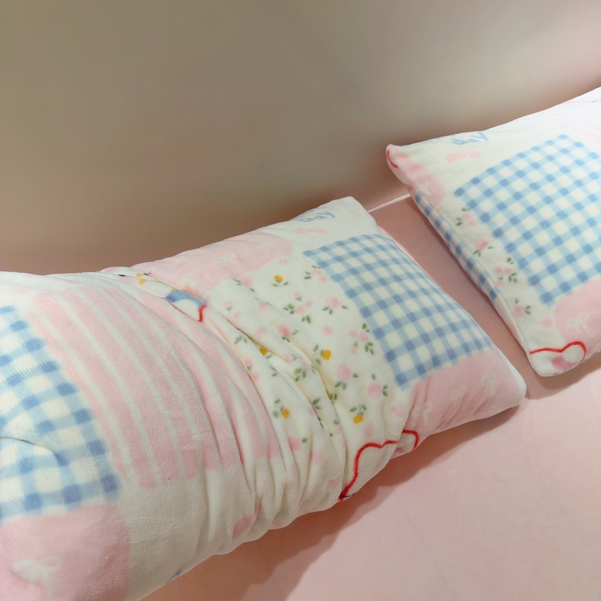 91家纺网 家纺一手货源 找家纺 润缦 2026新款卡通单枕套 少女心喵喵