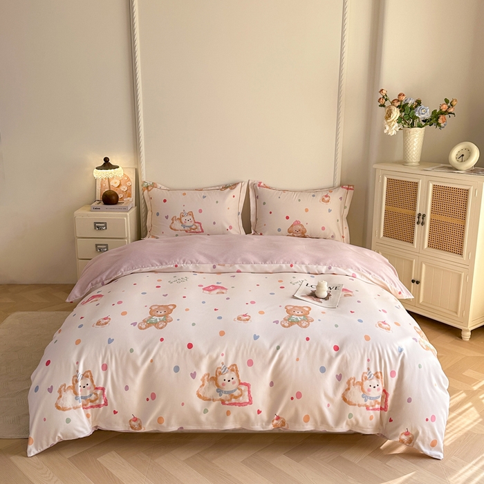 91家纺网 家纺一手货源 找家纺 （总）凌鼎  2026新款混纺加厚磨毛四件套