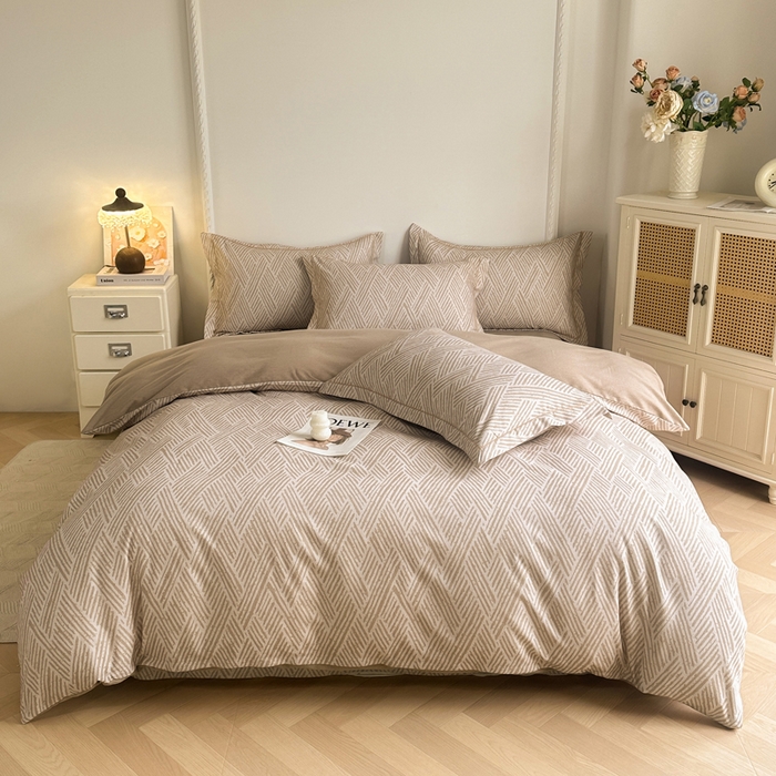 91家纺网 家纺一手货源 找家纺 （总）凌鼎  2026新款混纺加厚磨毛四件套