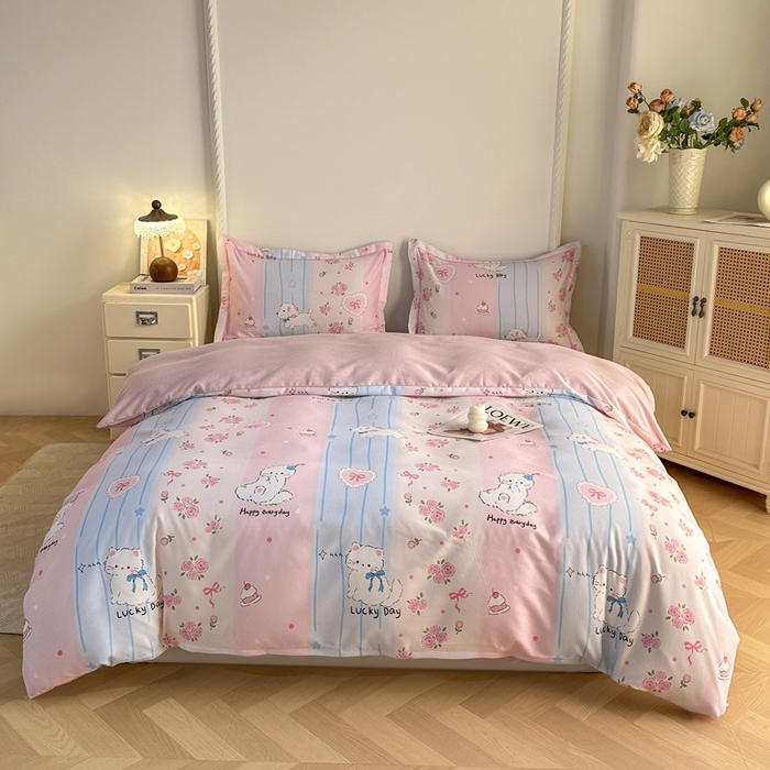 91家纺网 家纺一手货源 找家纺 （总）凌鼎  2026新款混纺加厚磨毛四件套