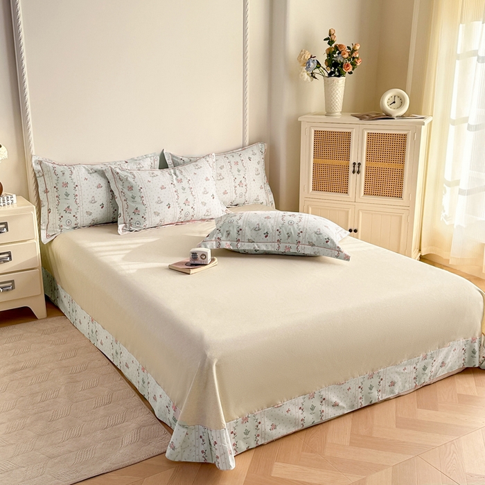 91家纺网 家纺一手货源 找家纺 凌鼎  2026新款混纺加厚磨毛四件套 点点心动