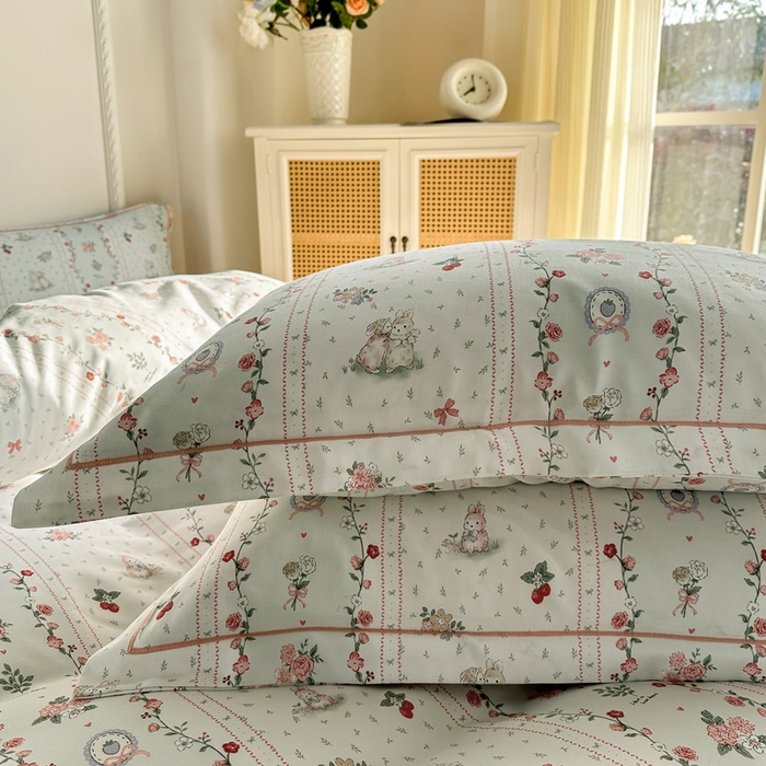 91家纺网 家纺一手货源 找家纺 凌鼎  2026新款混纺加厚磨毛四件套 点点心动