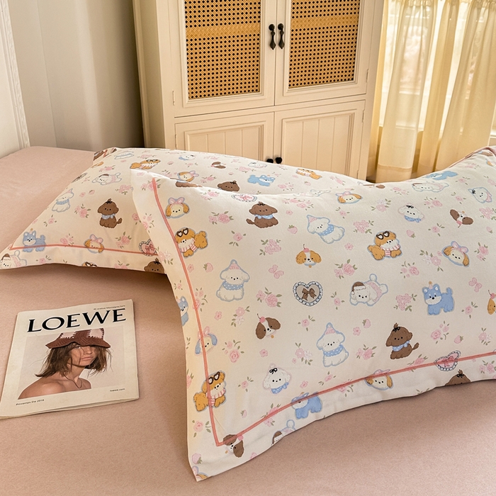 91家纺网 家纺一手货源 找家纺 凌鼎  2026新款混纺加厚磨毛四件套 多啦