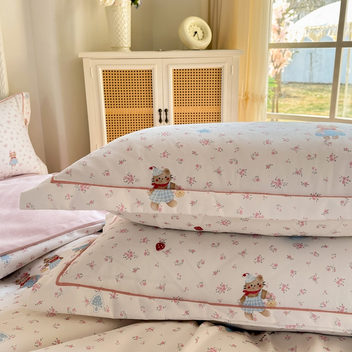 91家纺网 家纺一手货源 找家纺 凌鼎  2026新款混纺加厚磨毛四件套 凯蒂