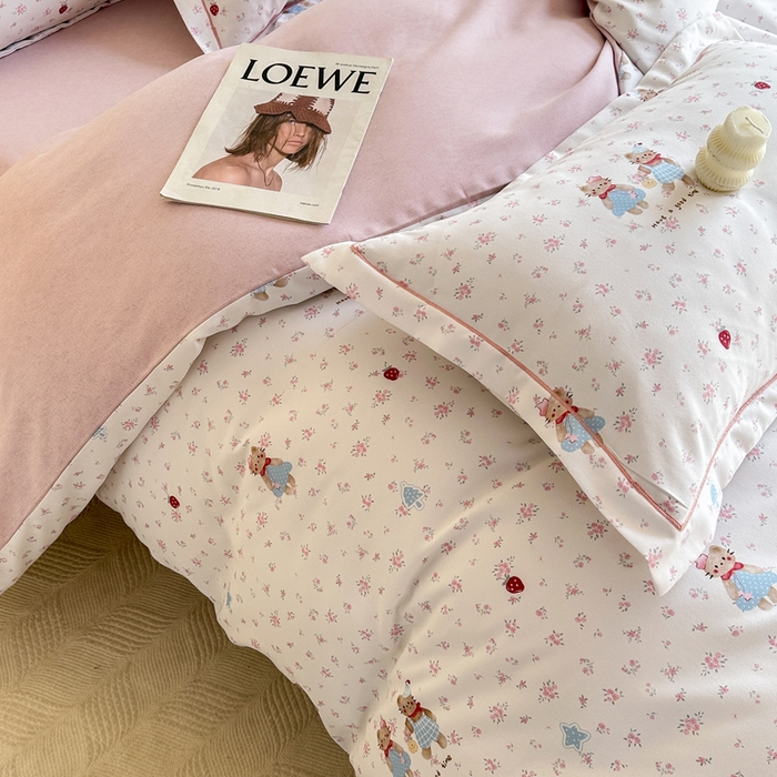 91家纺网 家纺一手货源 找家纺 凌鼎  2026新款混纺加厚磨毛四件套 凯蒂