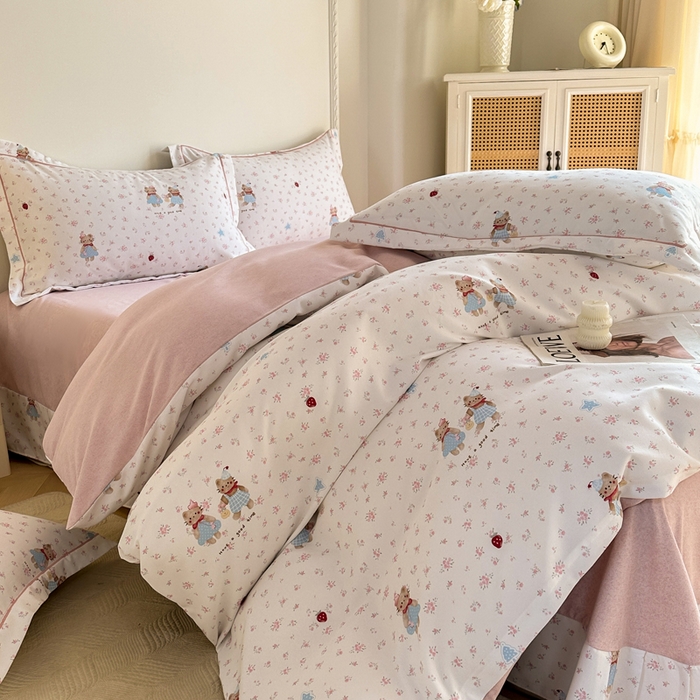 91家纺网 家纺一手货源 找家纺 凌鼎  2026新款混纺加厚磨毛四件套 凯蒂