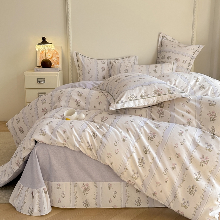 91家纺网 家纺一手货源 找家纺 凌鼎  2026新款混纺加厚磨毛四件套 莫兰