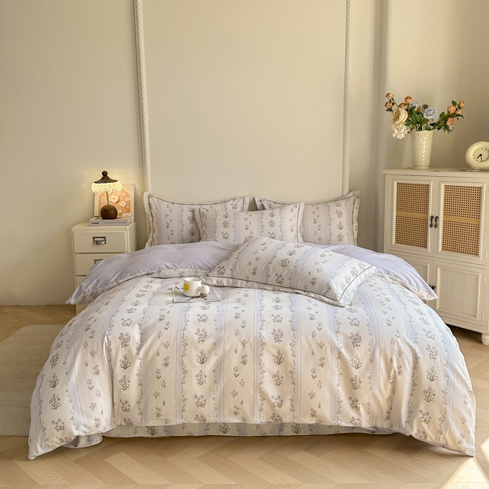 91家纺网 家纺一手货源 找家纺 凌鼎  2026新款混纺加厚磨毛四件套 莫兰