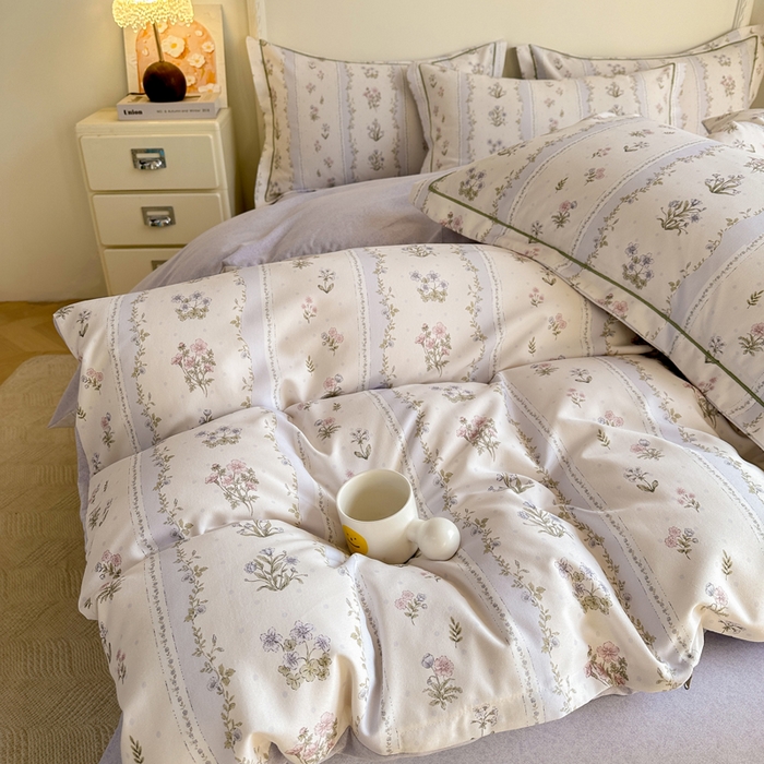 91家纺网 家纺一手货源 找家纺 凌鼎  2026新款混纺加厚磨毛四件套 莫兰