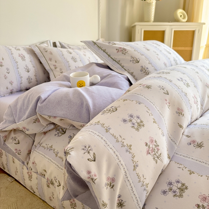 91家纺网 家纺一手货源 找家纺 凌鼎  2026新款混纺加厚磨毛四件套 莫兰