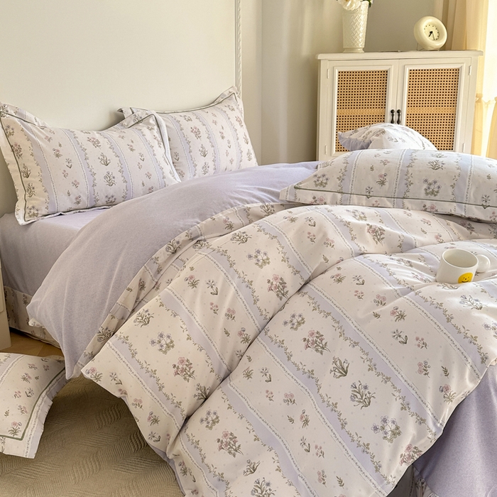 91家纺网 家纺一手货源 找家纺 凌鼎  2026新款混纺加厚磨毛四件套 莫兰