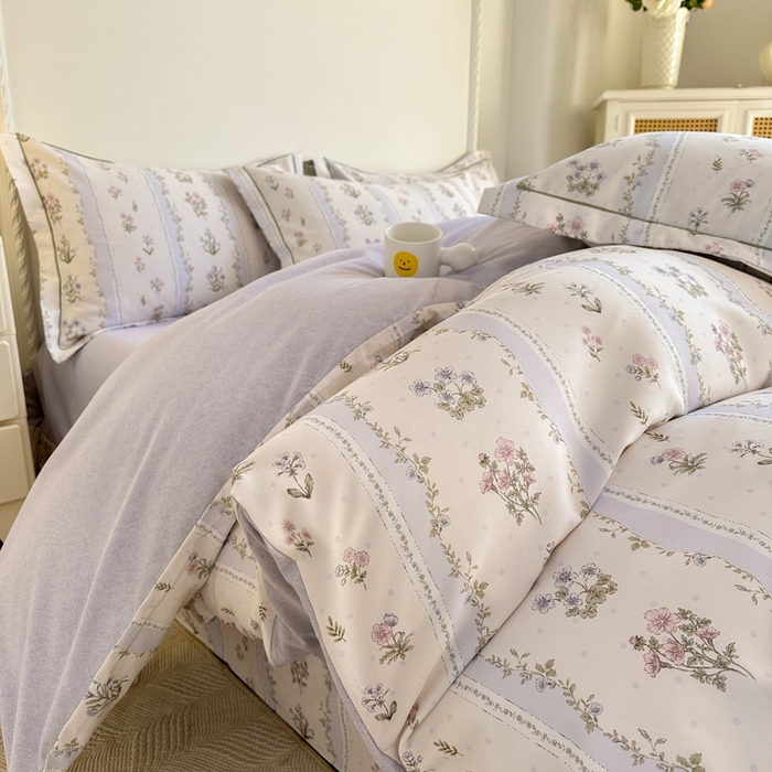 91家纺网 家纺一手货源 找家纺 凌鼎  2026新款混纺加厚磨毛四件套 莫兰