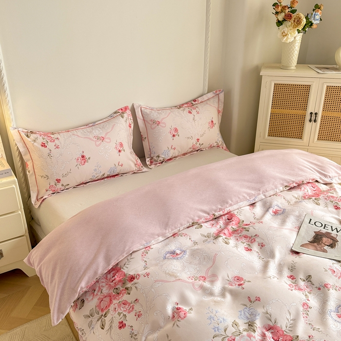 91家纺网 家纺一手货源 找家纺 凌鼎  2026新款混纺加厚磨毛四件套 欧若拉