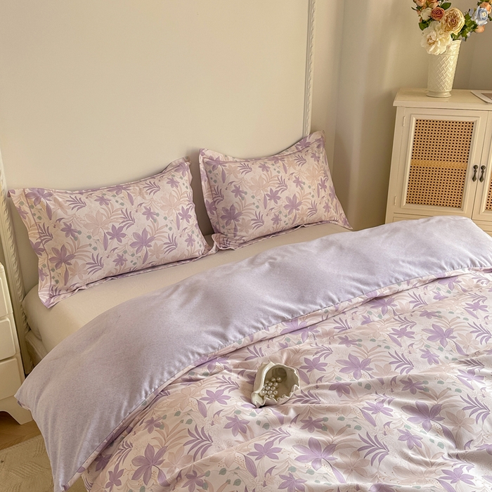 91家纺网 家纺一手货源 找家纺 凌鼎  2026新款混纺加厚磨毛四件套 普罗旺斯