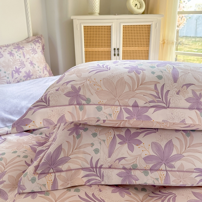 91家纺网 家纺一手货源 找家纺 凌鼎  2026新款混纺加厚磨毛四件套 普罗旺斯