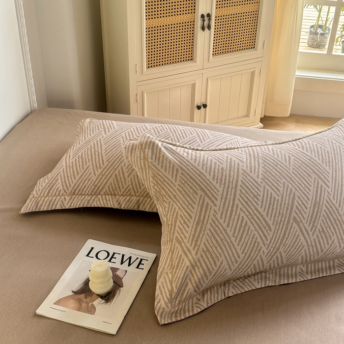 91家纺网 家纺一手货源 找家纺 凌鼎  2026新款混纺加厚磨毛四件套 乔南咖