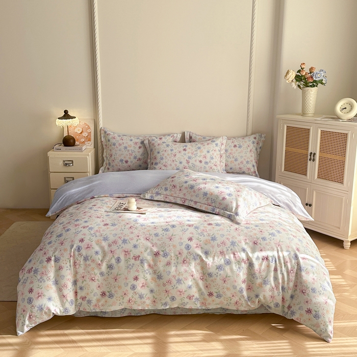 91家纺网 家纺一手货源 找家纺 凌鼎  2026新款混纺加厚磨毛四件套 图兰朵