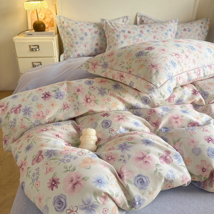 91家纺网 家纺一手货源 找家纺 凌鼎  2026新款混纺加厚磨毛四件套 图兰朵