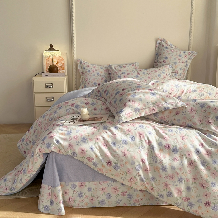 91家纺网 家纺一手货源 找家纺 凌鼎  2026新款混纺加厚磨毛四件套 图兰朵