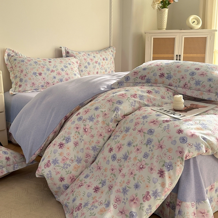 91家纺网 家纺一手货源 找家纺 凌鼎  2026新款混纺加厚磨毛四件套 图兰朵