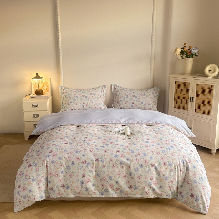 91家纺网 家纺一手货源 找家纺 凌鼎  2026新款混纺加厚磨毛四件套 图兰朵