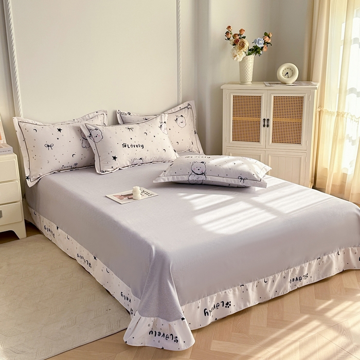 91家纺网 家纺一手货源 找家纺 凌鼎  2026新款混纺加厚磨毛四件套 西高地