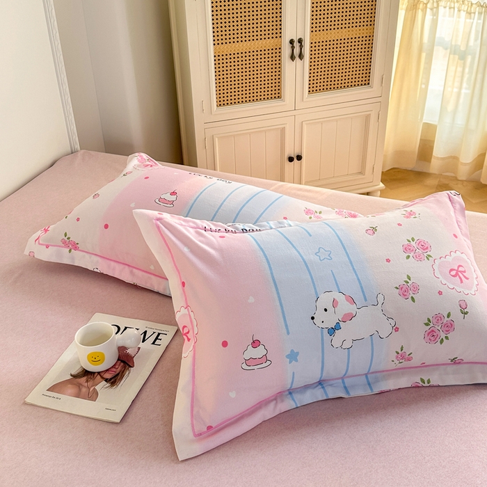 91家纺网 家纺一手货源 找家纺 凌鼎  2026新款混纺加厚磨毛四件套 幸运日