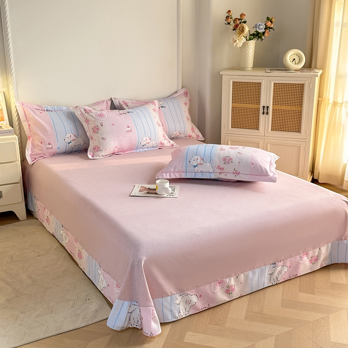 91家纺网 家纺一手货源 找家纺 凌鼎  2026新款混纺加厚磨毛四件套 幸运日