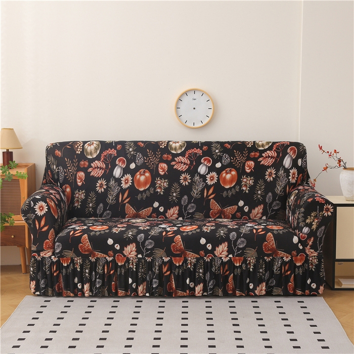 91家纺网 家纺一手货源 找家纺 （总）雅竹家纺 牛奶丝印花裙边沙发套