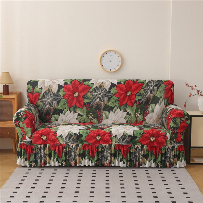 91家纺网 家纺一手货源 找家纺 （总）雅竹家纺 牛奶丝印花裙边沙发套