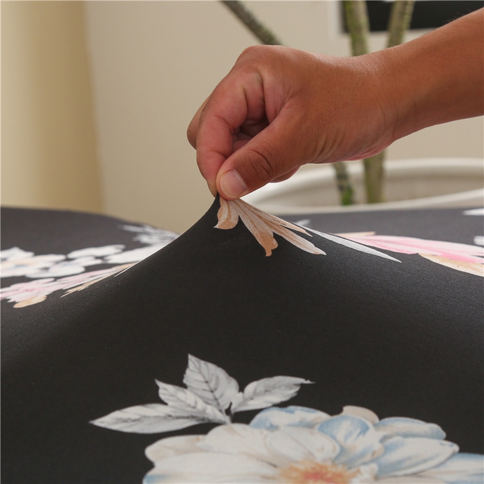 91家纺网 家纺一手货源 找家纺 雅竹家纺 牛奶丝印花裙边沙发床套 粉黛