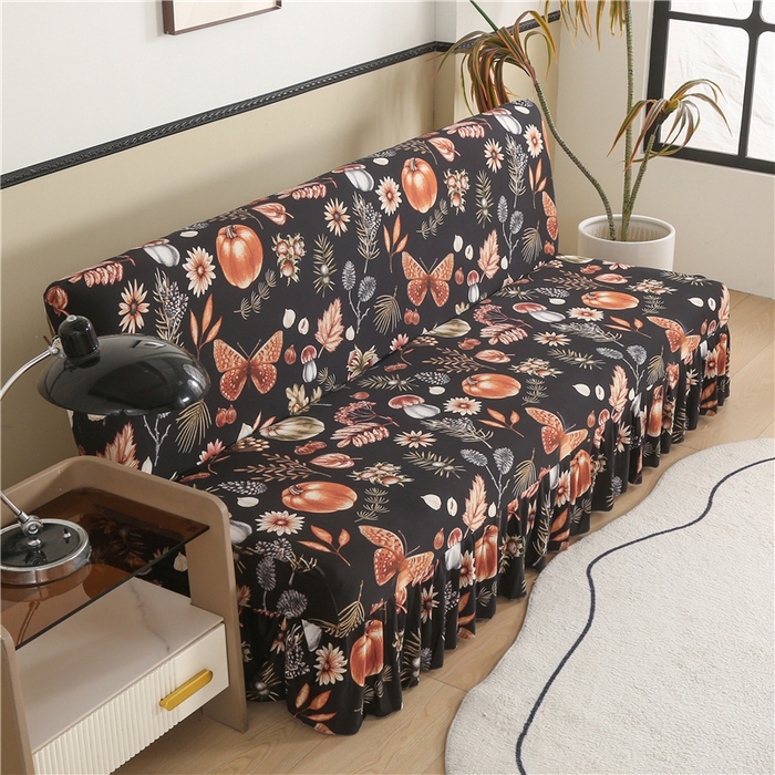 91家纺网 家纺一手货源 找家纺 雅竹家纺 牛奶丝印花裙边沙发床套 金盏