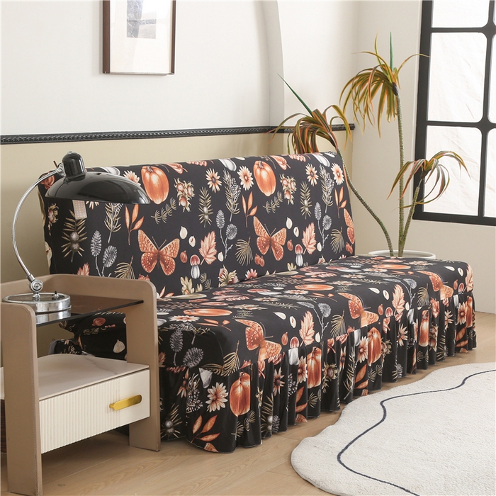 91家纺网 家纺一手货源 找家纺 雅竹家纺 牛奶丝印花裙边沙发床套 金盏