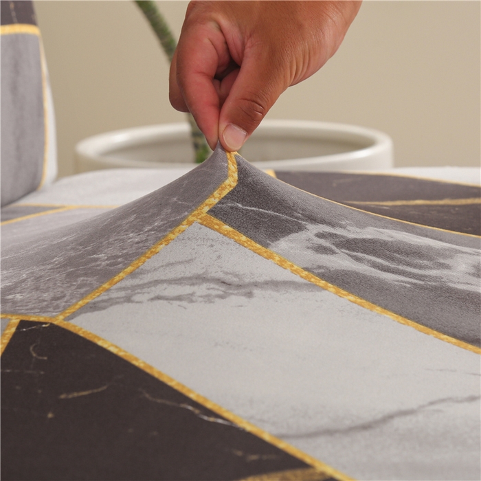 91家纺网 家纺一手货源 找家纺 雅竹家纺 牛奶丝印花裙边沙发床套 理石纹