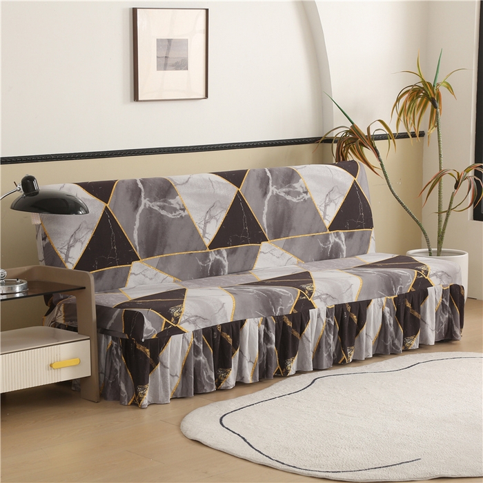 91家纺网 家纺一手货源 找家纺 雅竹家纺 牛奶丝印花裙边沙发床套 理石纹