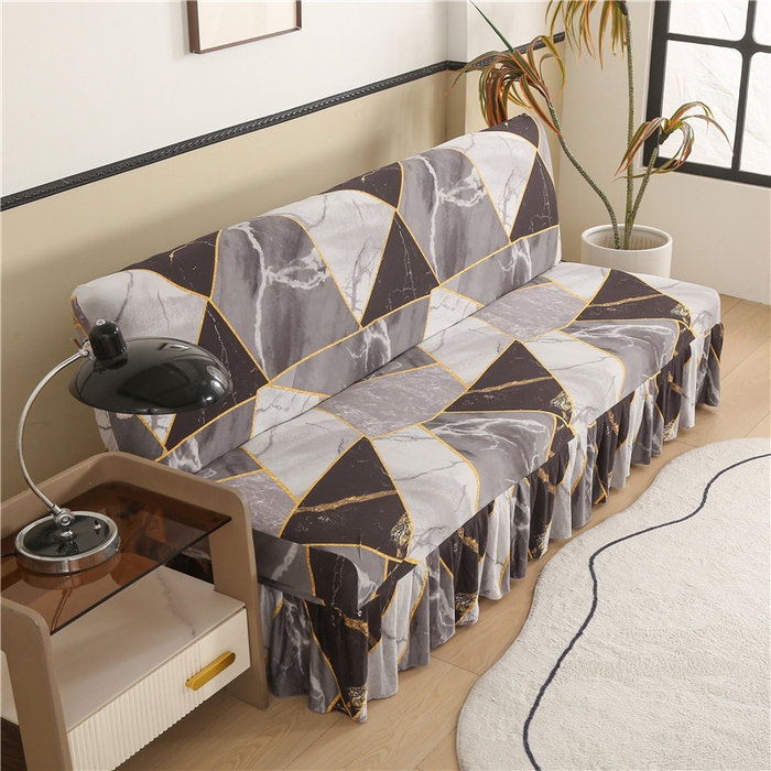 91家纺网 家纺一手货源 找家纺 雅竹家纺 牛奶丝印花裙边沙发床套 理石纹