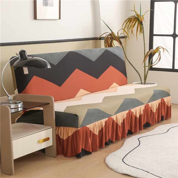 91家纺网 家纺一手货源 找家纺 雅竹家纺 牛奶丝印花裙边沙发床套 流波