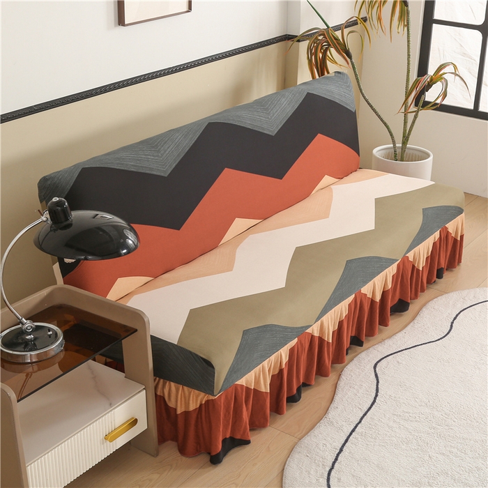 91家纺网 家纺一手货源 找家纺 雅竹家纺 牛奶丝印花裙边沙发床套 流波