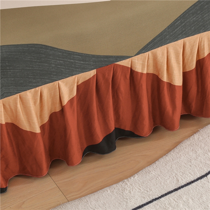 91家纺网 家纺一手货源 找家纺 雅竹家纺 牛奶丝印花裙边沙发床套 流波