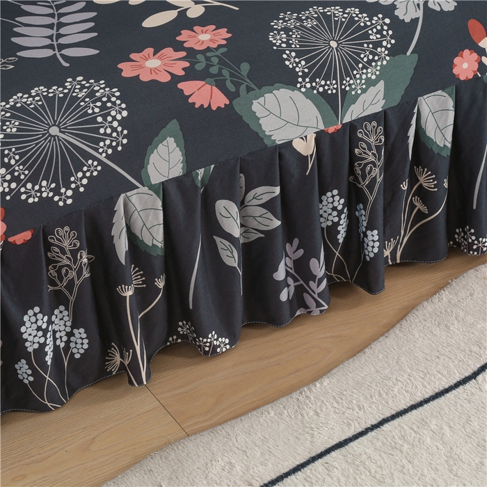 91家纺网 家纺一手货源 找家纺 雅竹家纺 牛奶丝印花裙边沙发床套 青蔓