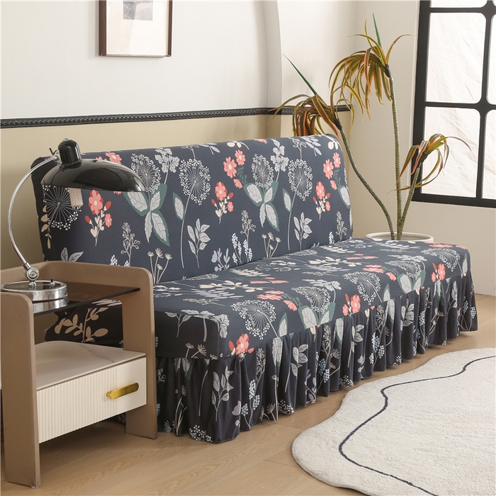 91家纺网 家纺一手货源 找家纺 雅竹家纺 牛奶丝印花裙边沙发床套 青蔓