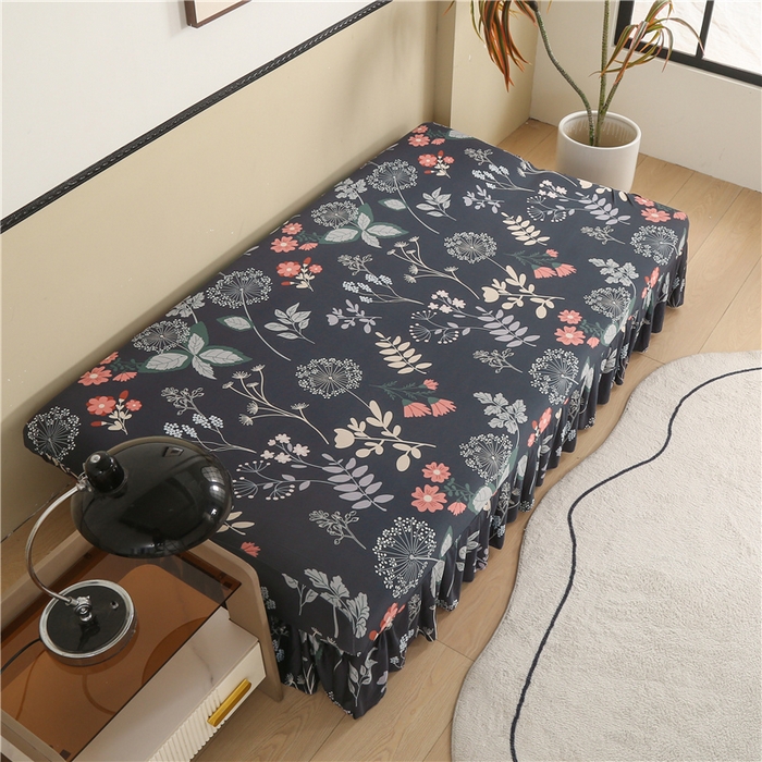 91家纺网 家纺一手货源 找家纺 雅竹家纺 牛奶丝印花裙边沙发床套 青蔓