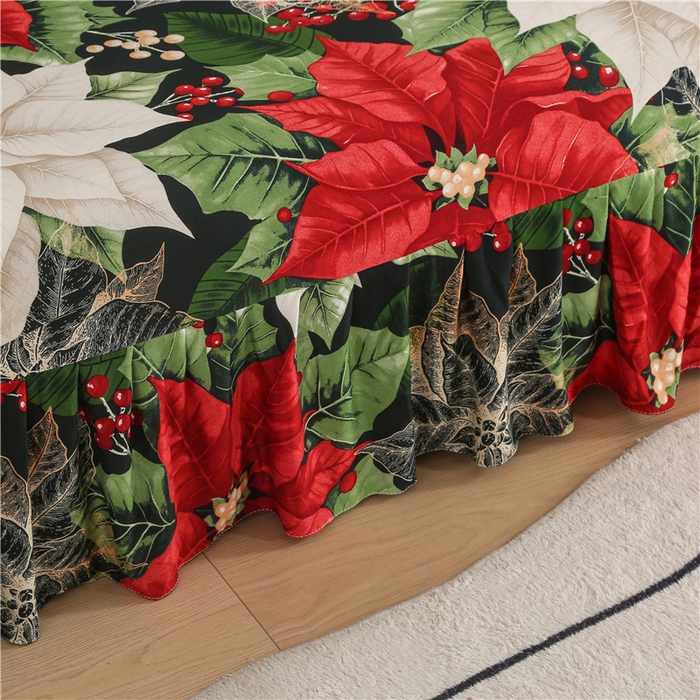 91家纺网 家纺一手货源 找家纺 雅竹家纺 牛奶丝印花裙边沙发床套 璎珞