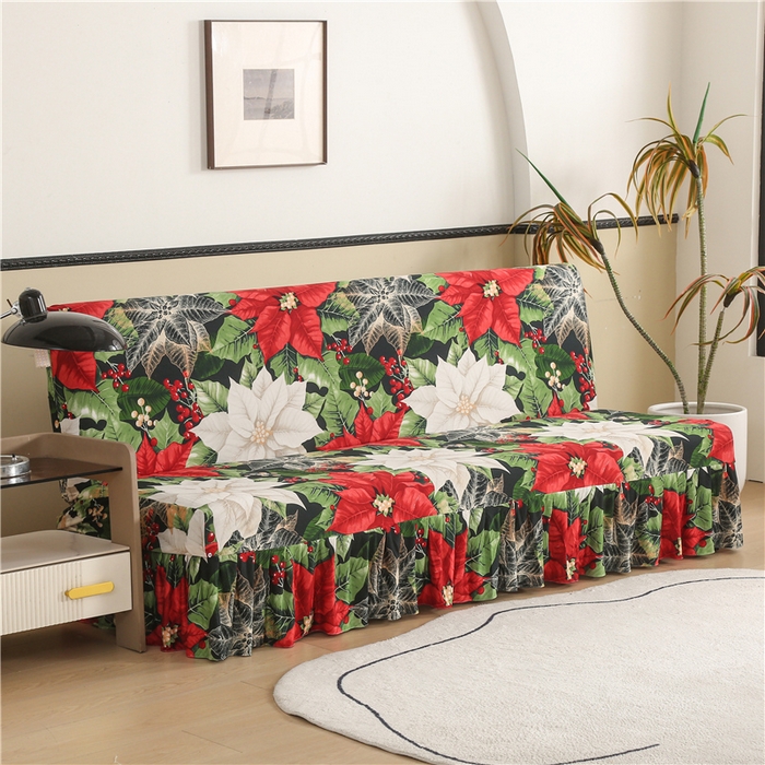 91家纺网 家纺一手货源 找家纺 雅竹家纺 牛奶丝印花裙边沙发床套 璎珞