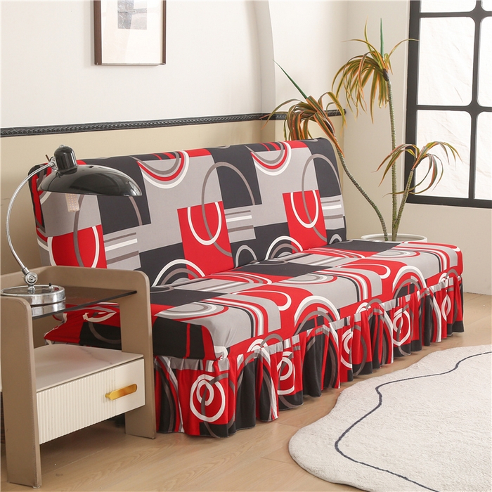 91家纺网 家纺一手货源 找家纺 雅竹家纺 牛奶丝印花裙边沙发床套 圆环