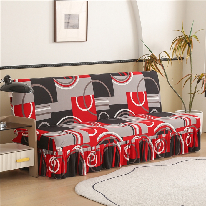 91家纺网 家纺一手货源 找家纺 雅竹家纺 牛奶丝印花裙边沙发床套 圆环